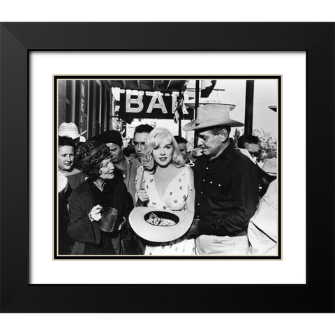 Marilyn Monroe, the Misfits, 1961 Black Modern Wood Framed Art Print with Double Matting by Vintage Hollywood Archive