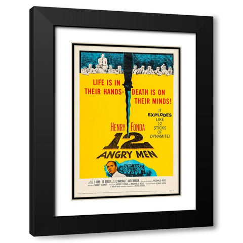 12 Angry Men-1957 Black Modern Wood Framed Art Print with Double Matting by Vintage Hollywood Archive