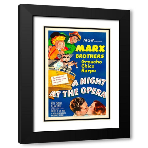 A Night at the Opera-1948 Black Modern Wood Framed Art Print with Double Matting by Vintage Hollywood Archive