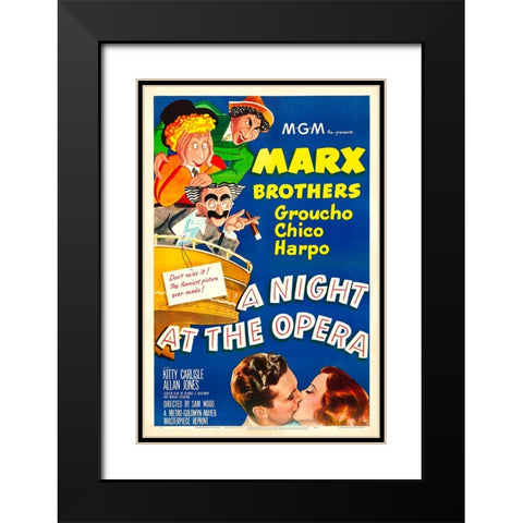 A Night at the Opera-1948 Black Modern Wood Framed Art Print with Double Matting by Vintage Hollywood Archive