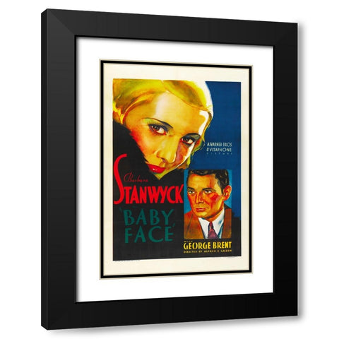 Baby Face-1933 Black Modern Wood Framed Art Print with Double Matting by Vintage Hollywood Archive