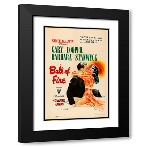 Ball of Fire-1941 Black Modern Wood Framed Art Print with Double Matting by Vintage Hollywood Archive