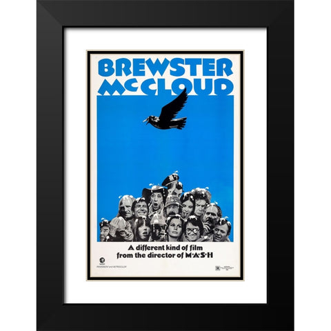 Brewster McCloud-1970 Black Modern Wood Framed Art Print with Double Matting by Vintage Hollywood Archive