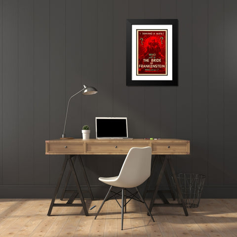 Bride of Frankenstein-1935 Black Modern Wood Framed Art Print with Double Matting by Vintage Hollywood Archive