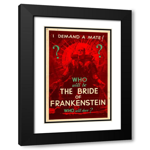 Bride of Frankenstein-1935 Black Modern Wood Framed Art Print with Double Matting by Vintage Hollywood Archive