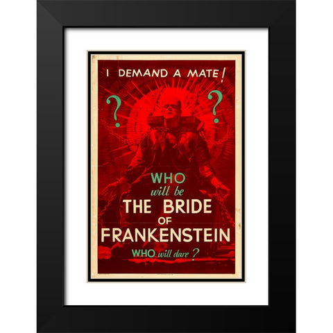 Bride of Frankenstein-1935 Black Modern Wood Framed Art Print with Double Matting by Vintage Hollywood Archive