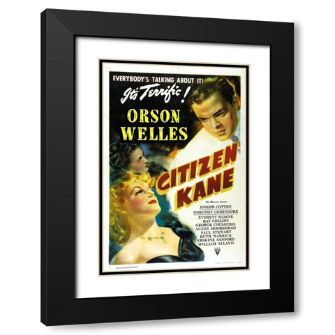 Citizen Kane-1941 Black Modern Wood Framed Art Print with Double Matting by Vintage Hollywood Archive