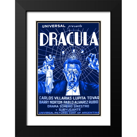 Dracula-1931 Black Modern Wood Framed Art Print with Double Matting by Vintage Hollywood Archive