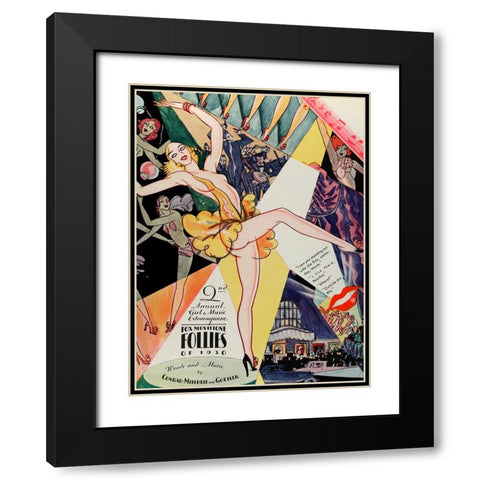 Fox Movietone Follies-1929 Black Modern Wood Framed Art Print with Double Matting by Vintage Hollywood Archive