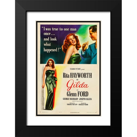Gilda-1946 Black Modern Wood Framed Art Print with Double Matting by Vintage Hollywood Archive