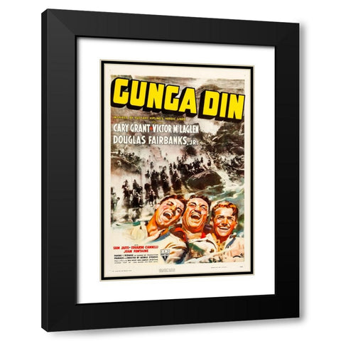 Gunga Din-1938 Black Modern Wood Framed Art Print with Double Matting by Vintage Hollywood Archive