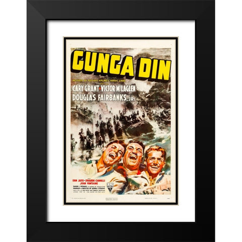 Gunga Din-1938 Black Modern Wood Framed Art Print with Double Matting by Vintage Hollywood Archive