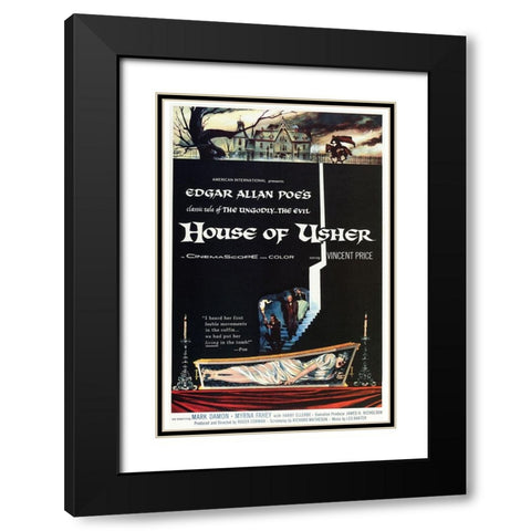 House of Usher-1960 Black Modern Wood Framed Art Print with Double Matting by Vintage Hollywood Archive