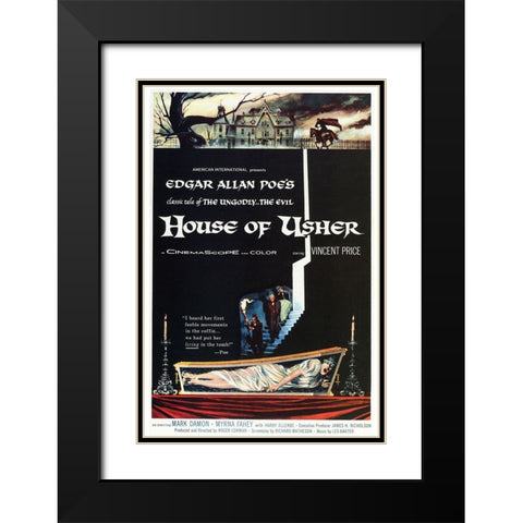 House of Usher-1960 Black Modern Wood Framed Art Print with Double Matting by Vintage Hollywood Archive