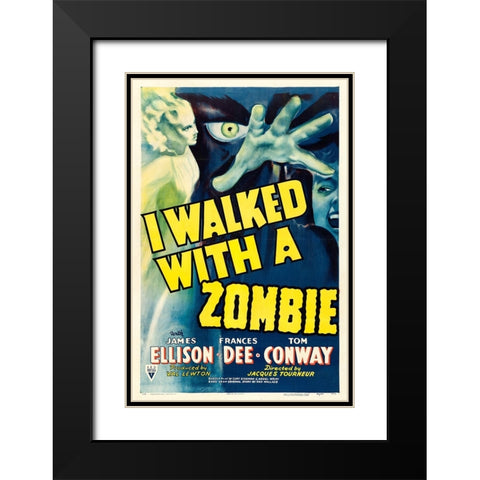 I Walked with a Zombie-1943 Black Modern Wood Framed Art Print with Double Matting by Vintage Hollywood Archive