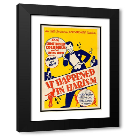 It Happened in Harlem Black Modern Wood Framed Art Print with Double Matting by Vintage Hollywood Archive