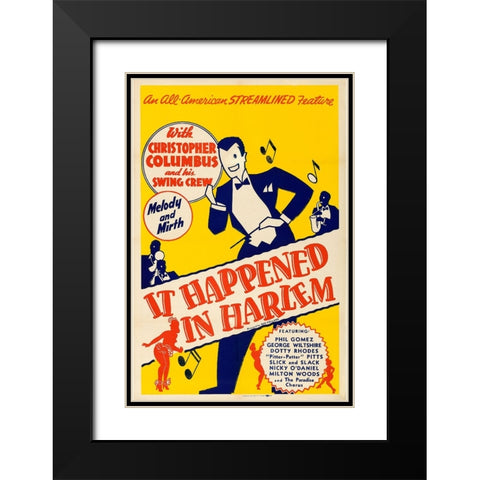It Happened in Harlem Black Modern Wood Framed Art Print with Double Matting by Vintage Hollywood Archive