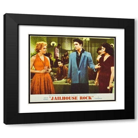 Jailhouse Rock-1957 Black Modern Wood Framed Art Print with Double Matting by Vintage Hollywood Archive