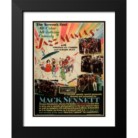 Jazz Mamas-1929 Black Modern Wood Framed Art Print with Double Matting by Vintage Hollywood Archive