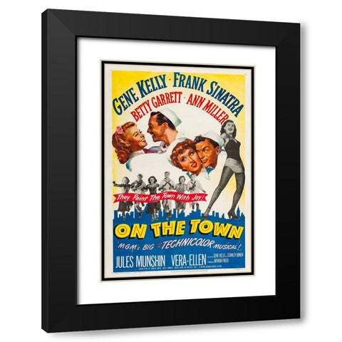 On the Town-1949 Black Modern Wood Framed Art Print with Double Matting by Vintage Hollywood Archive