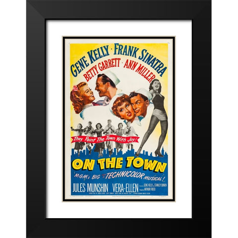 On the Town-1949 Black Modern Wood Framed Art Print with Double Matting by Vintage Hollywood Archive