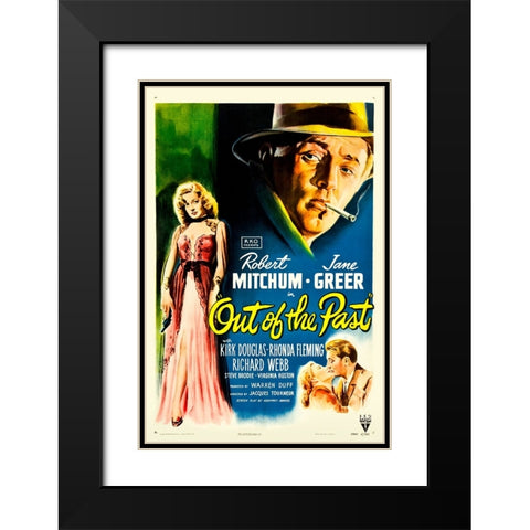 Out of the Past-1947 Black Modern Wood Framed Art Print with Double Matting by Vintage Hollywood Archive