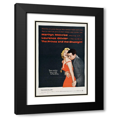 Prince and the Showgirl Black Modern Wood Framed Art Print with Double Matting by Vintage Hollywood Archive
