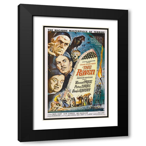 Raven Black Modern Wood Framed Art Print with Double Matting by Vintage Hollywood Archive