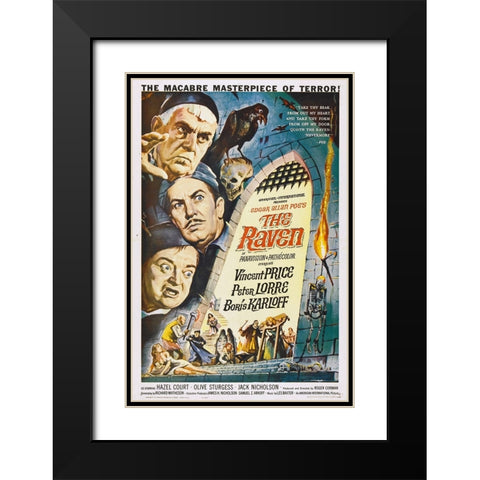 Raven Black Modern Wood Framed Art Print with Double Matting by Vintage Hollywood Archive