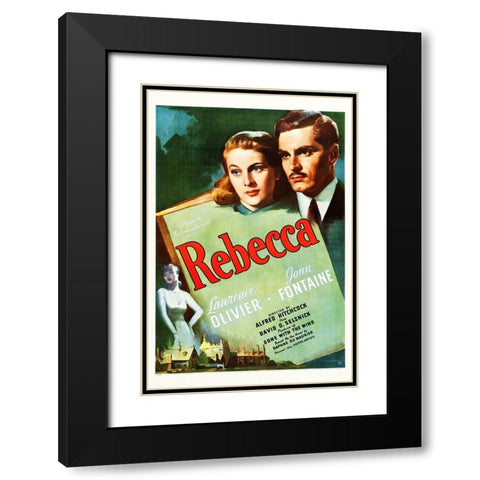 Rebecca-1939 Black Modern Wood Framed Art Print with Double Matting by Vintage Hollywood Archive