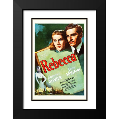 Rebecca-1939 Black Modern Wood Framed Art Print with Double Matting by Vintage Hollywood Archive
