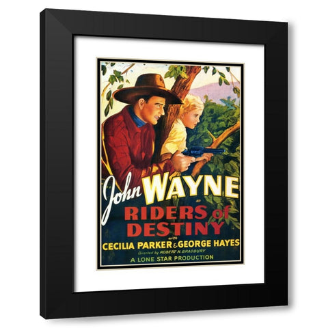 Riders of Destiny-1933 Black Modern Wood Framed Art Print with Double Matting by Vintage Hollywood Archive