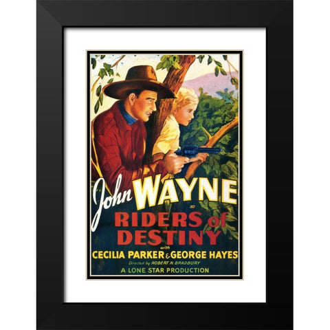 Riders of Destiny-1933 Black Modern Wood Framed Art Print with Double Matting by Vintage Hollywood Archive