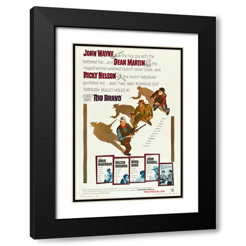Rio Bravo-1959 Black Modern Wood Framed Art Print with Double Matting by Vintage Hollywood Archive