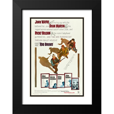Rio Bravo-1959 Black Modern Wood Framed Art Print with Double Matting by Vintage Hollywood Archive