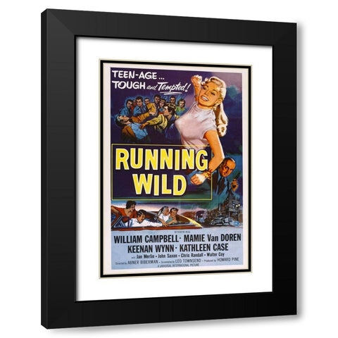 Running Wild-1955 Black Modern Wood Framed Art Print with Double Matting by Vintage Hollywood Archive