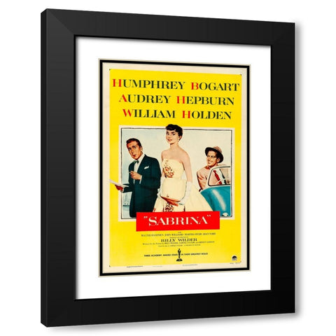 Sabrina-1954 Black Modern Wood Framed Art Print with Double Matting by Vintage Hollywood Archive