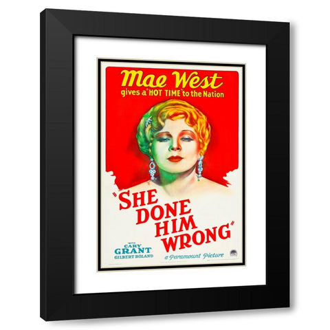 She Done Him Wrong-1933 Black Modern Wood Framed Art Print with Double Matting by Vintage Hollywood Archive