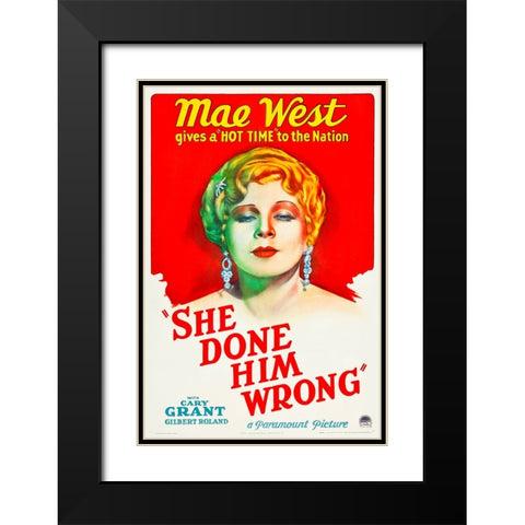She Done Him Wrong-1933 Black Modern Wood Framed Art Print with Double Matting by Vintage Hollywood Archive