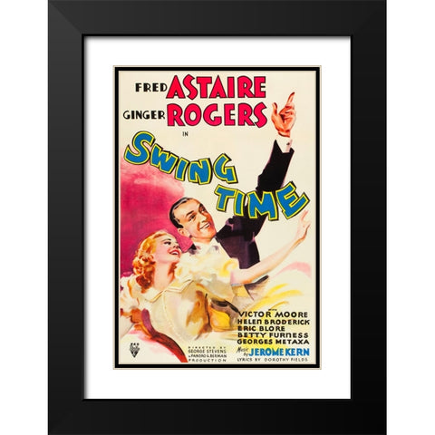 Swing Time-1936 Black Modern Wood Framed Art Print with Double Matting by Vintage Hollywood Archive