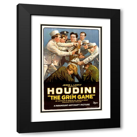 The Grim Game-1919 Black Modern Wood Framed Art Print with Double Matting by Vintage Hollywood Archive