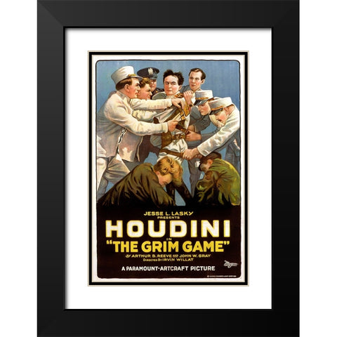 The Grim Game-1919 Black Modern Wood Framed Art Print with Double Matting by Vintage Hollywood Archive