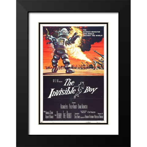 The Invisible Boy-1956 Black Modern Wood Framed Art Print with Double Matting by Vintage Hollywood Archive