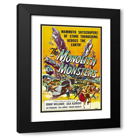 The Monolith Monsters-1957 Black Modern Wood Framed Art Print with Double Matting by Vintage Hollywood Archive