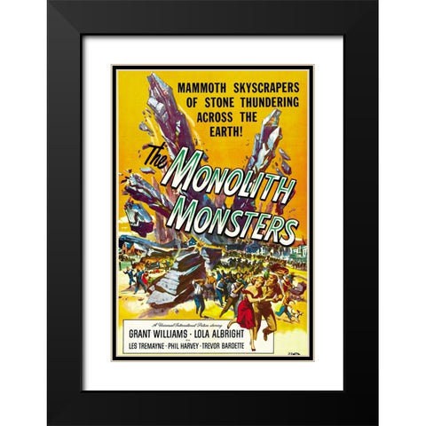 The Monolith Monsters-1957 Black Modern Wood Framed Art Print with Double Matting by Vintage Hollywood Archive