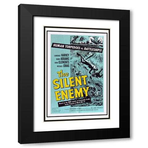The Silent Enemy-1958 Black Modern Wood Framed Art Print with Double Matting by Vintage Hollywood Archive