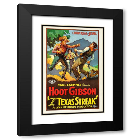 The Texas Streak-1925 Black Modern Wood Framed Art Print with Double Matting by Vintage Hollywood Archive