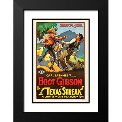 The Texas Streak-1925 Black Modern Wood Framed Art Print with Double Matting by Vintage Hollywood Archive