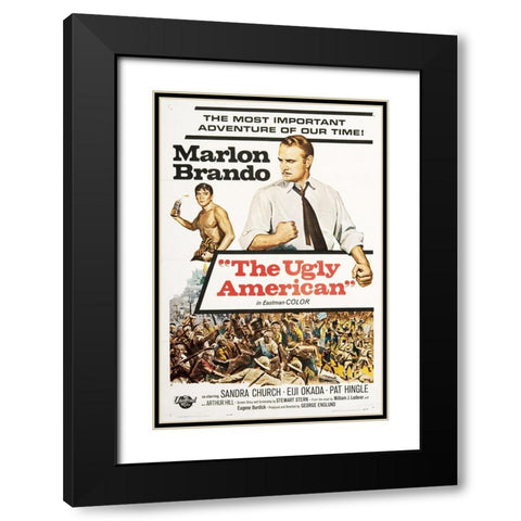 The Ugly American-1963 Black Modern Wood Framed Art Print with Double Matting by Vintage Hollywood Archive