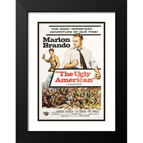 The Ugly American-1963 Black Modern Wood Framed Art Print with Double Matting by Vintage Hollywood Archive